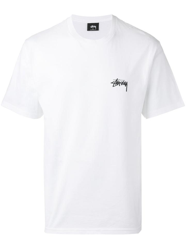 Stussy - 'surfman' Check T-shirt - Men - Cotton - S, White, Cotton