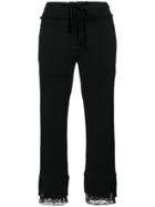 Ann Demeulemeester Lace Embroidered Cropped Trousers - Black
