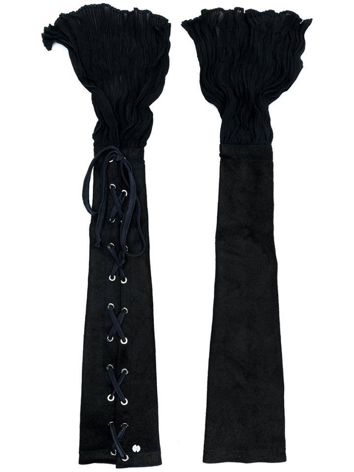 Lost & Found Ria Dunn Lace-up Arm Warmers - Black
