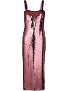 Vivetta Scaly Sequin Long Dress - Pink