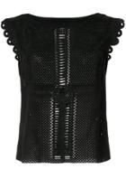Drome Casual Perforated Blouse - Black