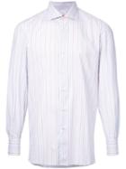 Isaia Striped Shirt, Men's, Size: 40, Cotton