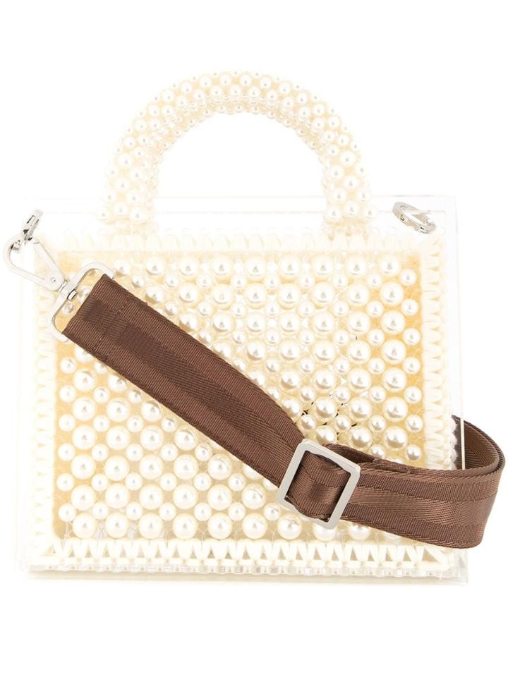 0711 Large St. Barts Purse - White