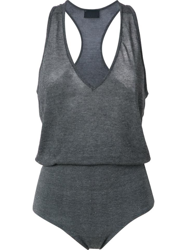 Andrea Bogosian Knitted Bodysuit - Grey
