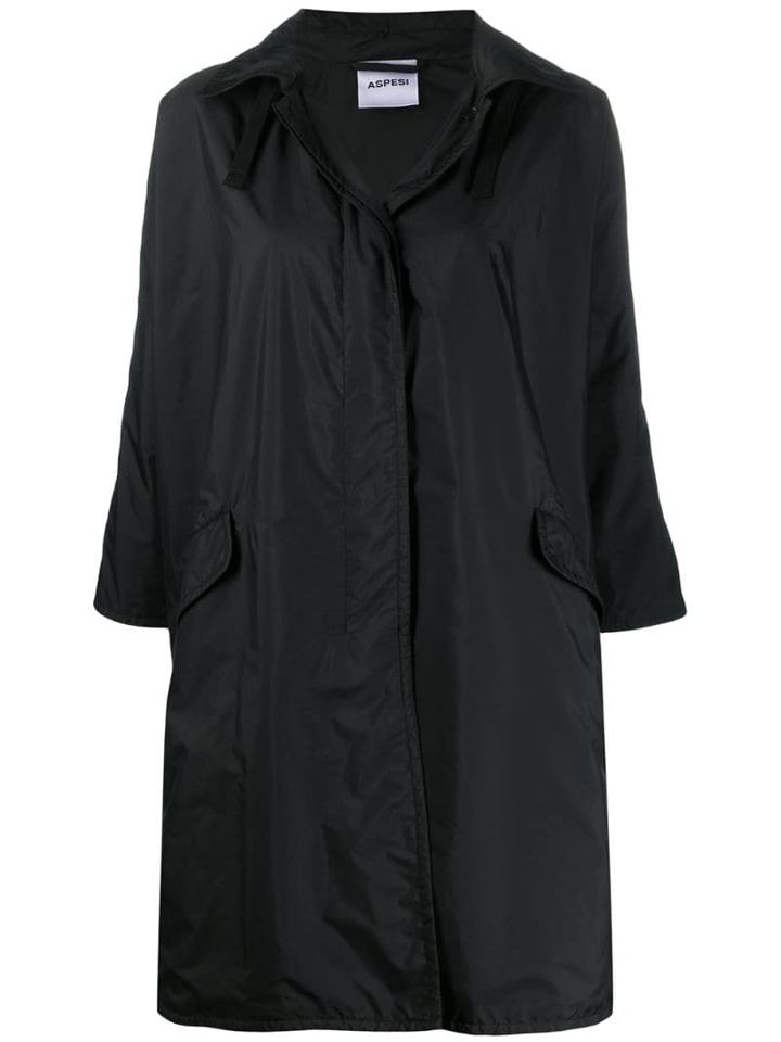 Aspesi Relaxed Fit Raincoat - Black