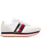 Tommy Hilfiger Sequin Detail Running Sneakers - White