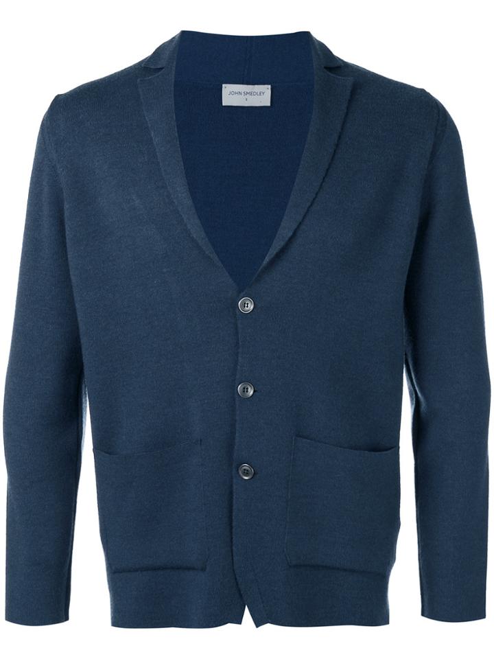John Smedley V-neck Cardigan - Blue