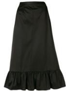 Yves Saint Laurent Pre-owned Ruched Hem Skirt - Black