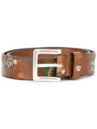 Htc Hollywood Trading Company - Printed Belt - Women - Cotton - 85, Brown, Cotton