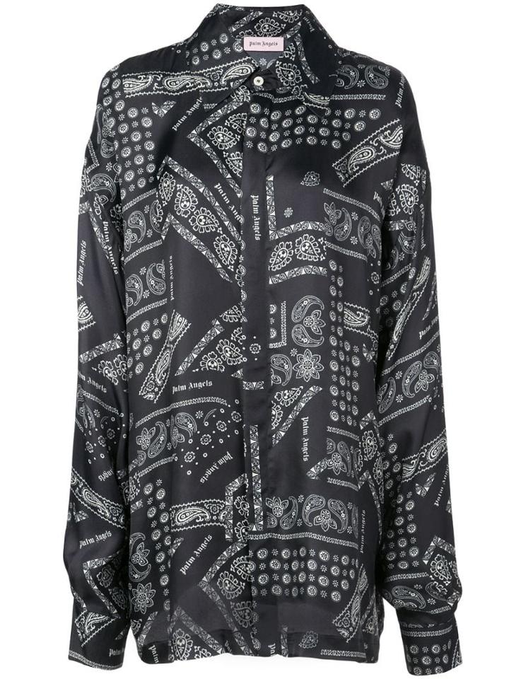 Palm Angels Bandana Print Shirt - Black