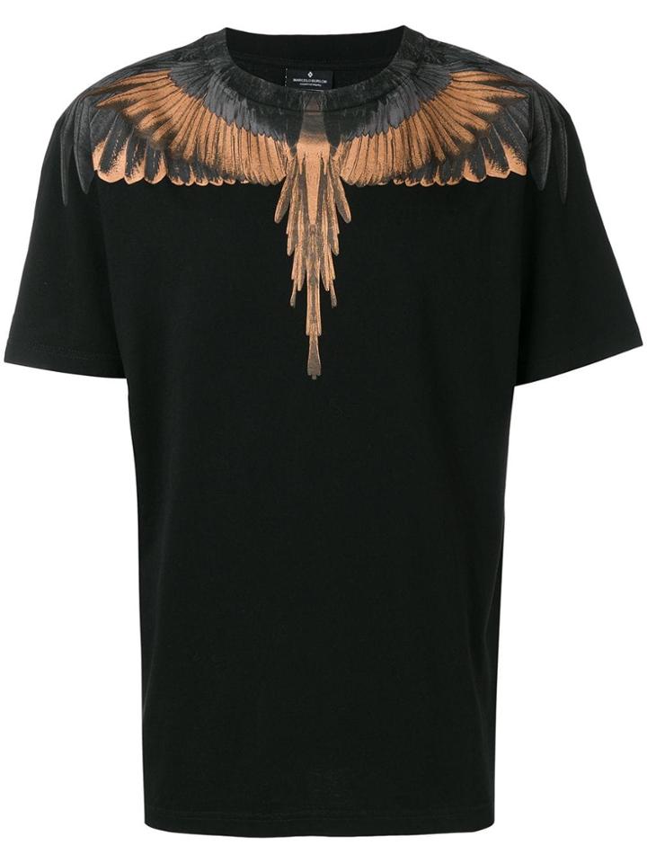 Marcelo Burlon County Of Milan Wings Printed T-shirt - Black