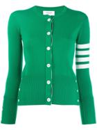 Thom Browne Cashmere 4-bar Buttoned Cardigan - Green