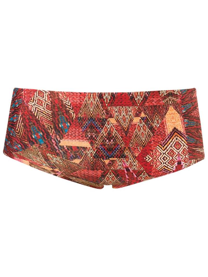 Lygia & Nanny Abstract Print Swim Trunks, Men's, Size: 46, Brown, Polyamide/spandex/elastane