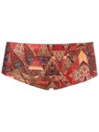 Lygia & Nanny Abstract Print Swim Trunks, Men's, Size: 46, Brown, Polyamide/spandex/elastane