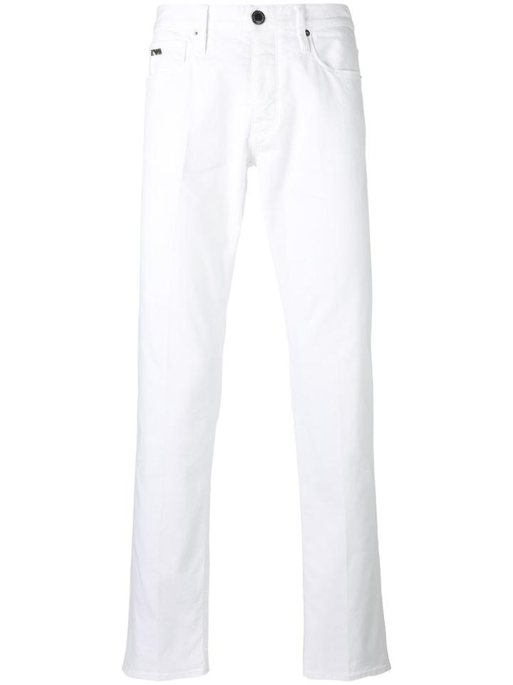 Emporio Armani - Slim Fit Jeans - Men - Cotton/spandex/elastane - 31, White, Cotton/spandex/elastane