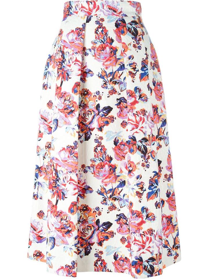 Mary Katrantzou 'midlar' Skirt, Women's, Size: 8, Pink/purple, Silk/cotton