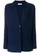 Le Tricot Perugia Rib Knit Cardigan - Blue