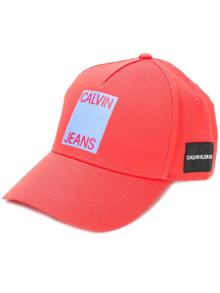 Calvin Klein Jeans Logo Cap - Red