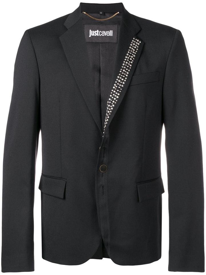 Just Cavalli Stud-detail Fitted Blazer - Black