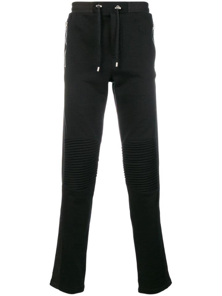 Balmain Ribbed Drawstring Trousers - Black