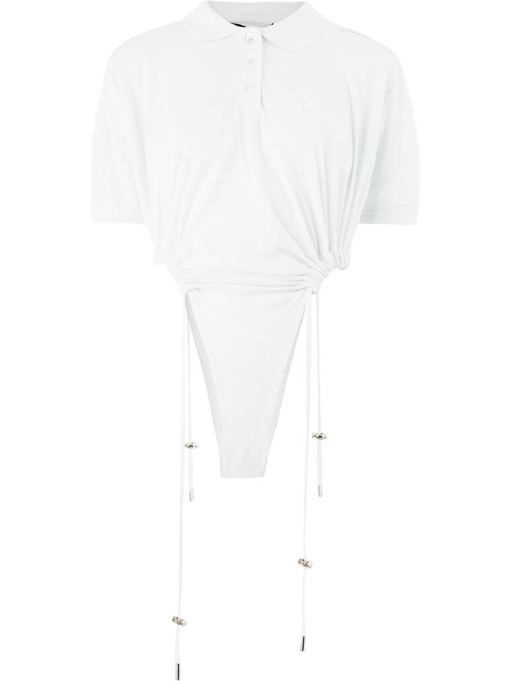 Y / Project Polo Shirt Bodysuit - White
