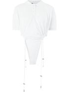 Y / Project Polo Shirt Bodysuit - White