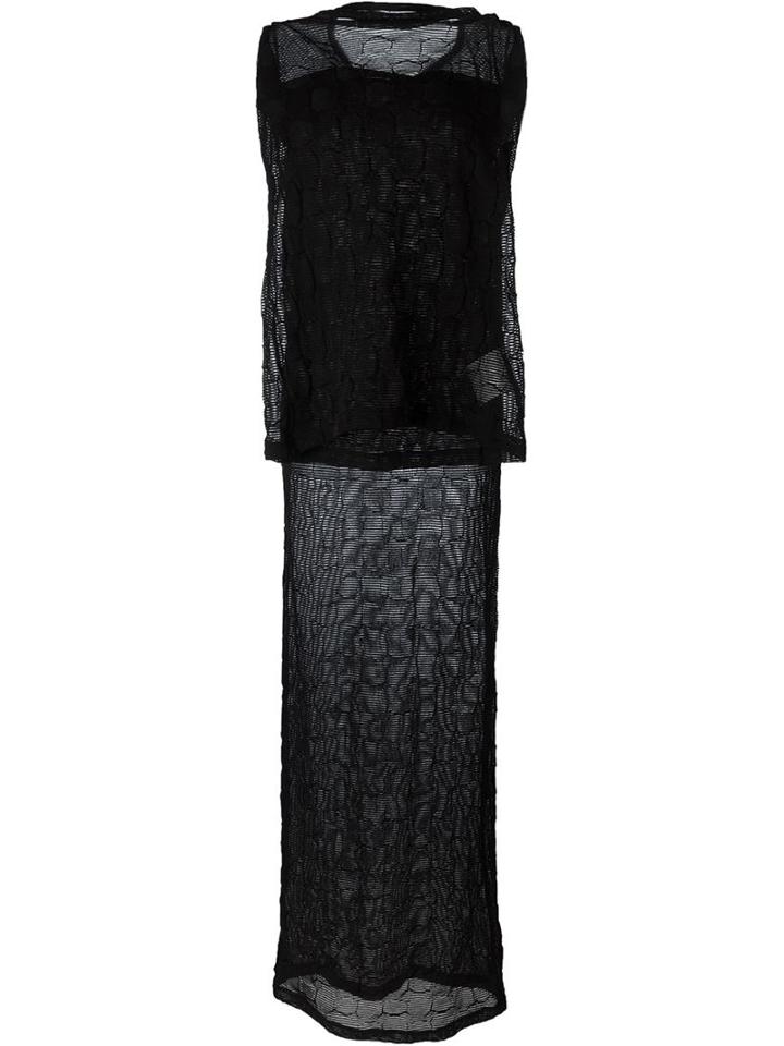 Junya Watanabe Comme Des Garçons Sheer Knit Maxi Dress