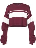 Chin Mens Cropped Knit Sweater - Pink & Purple