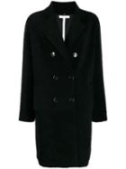 Inès & Maréchal Teddy Bear Shearling Coat - Black