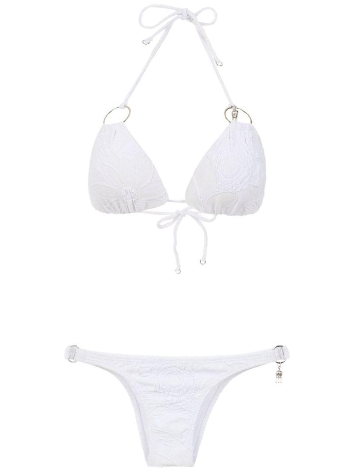 Amir Slama Bikini With Metallic Details - White