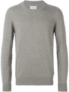 Maison Margiela Elbow Patch Jumper, Men's, Size: Xxl, Grey, Cotton/calf Leather/wool