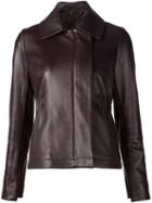 Maison Margiela Classic Leather Jacket, Women's, Size: 40, Brown, Goat Skin/cotton
