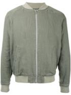 Venroy - Classic Bomber Jacket - Men - Cotton/linen/flax - Xl, Green, Cotton/linen/flax