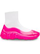 Miu Miu Tech Knit High-top Sneakers - Pink