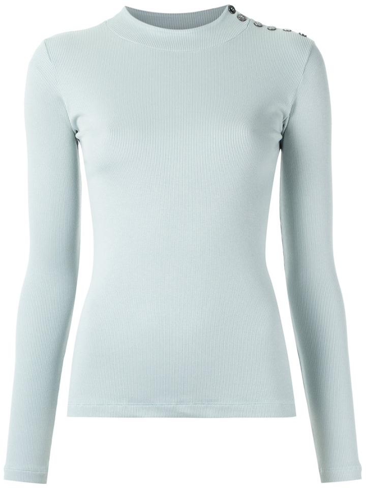 Lilly Sarti - Button Blouse - Women - Spandex/elastane/viscose - 42, Green, Spandex/elastane/viscose