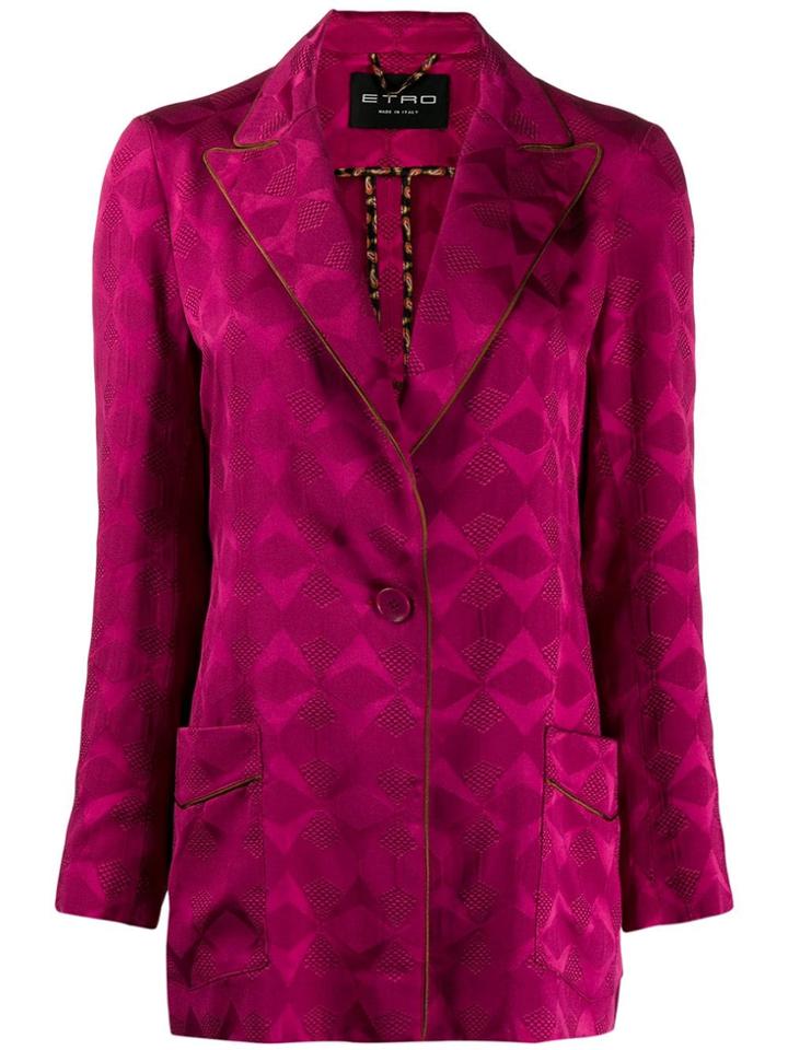 Etro Patterned Jacquard Blazer - Pink