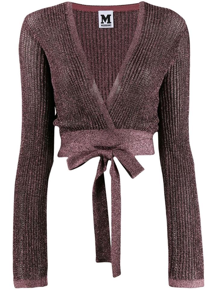 M Missoni Knit Shoulder Shrug Top - Pink