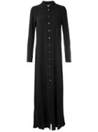 Equipment - Buttoned Maxi Shirt Dress - Women - Silk - S, Black, Silk