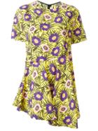 Marni 'asticon' Print Asymmetric Dress, Women's, Size: 40, Yellow/orange, Viscose