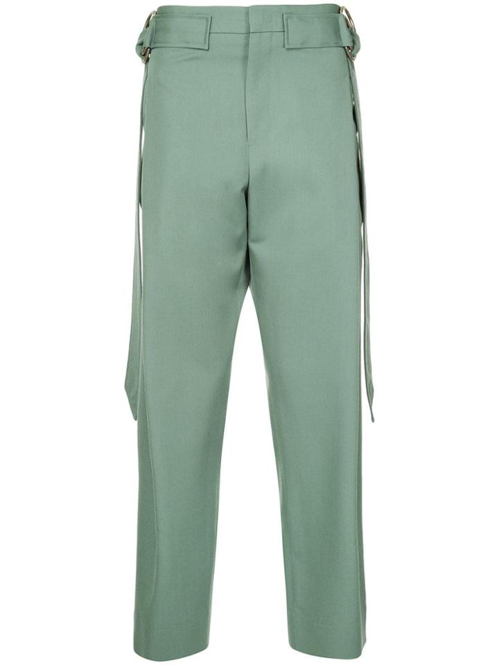 Wooyoungmi Belted Wide Trousers - Green