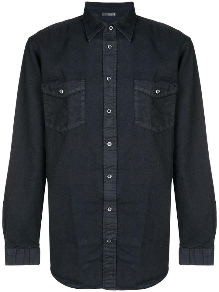 Massimo Alba Classic Overshirt - Blue