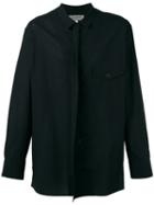 Yohji Yamamoto Flap Pocket Shirt, Men's, Size: 4, Black, Cotton/linen/flax