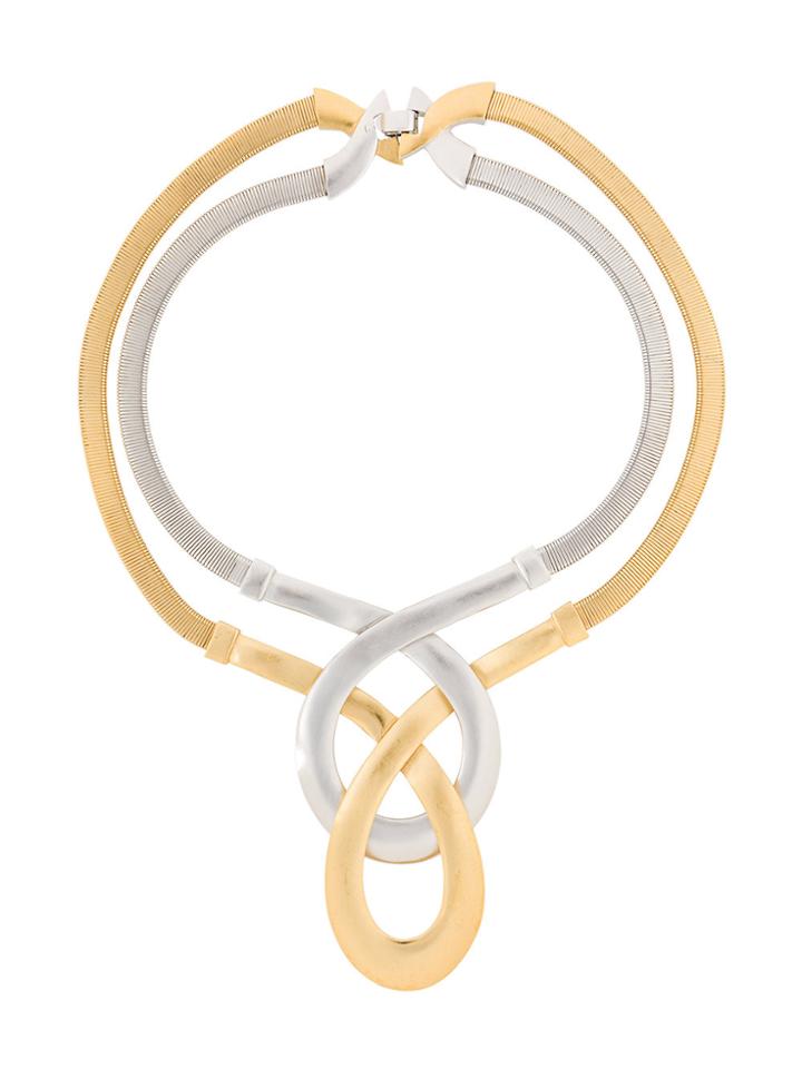 Trifari Vintage 1960s Vintage Trifari Modernist Necklace - Metallic