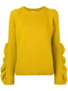 Red Valentino Ruffle Sleeve Sweater - Yellow & Orange