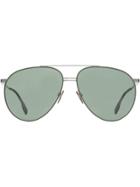 Burberry Top Bar Detail Pilot Sunglasses - Green