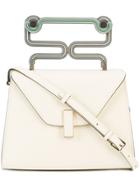 Valextra Iside Mini Tote With Sculpted Top Handle - White