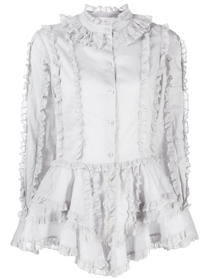 See By Chloé Lace Trimmed Shirt - Blue