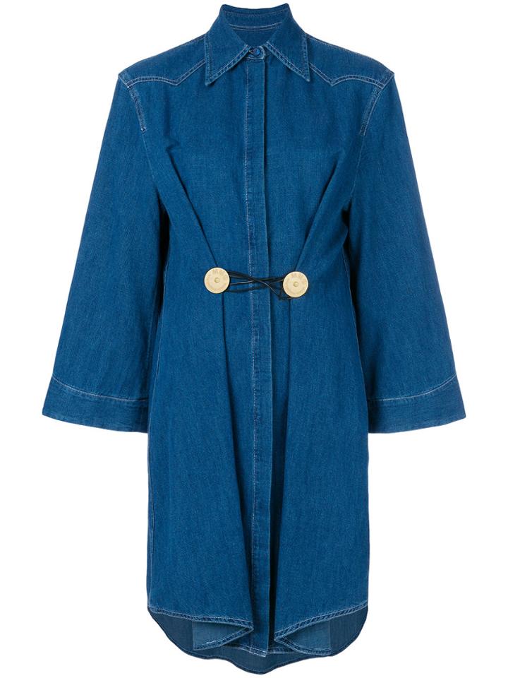 Mm6 Maison Margiela Shift Denim Shirt Dress - Blue
