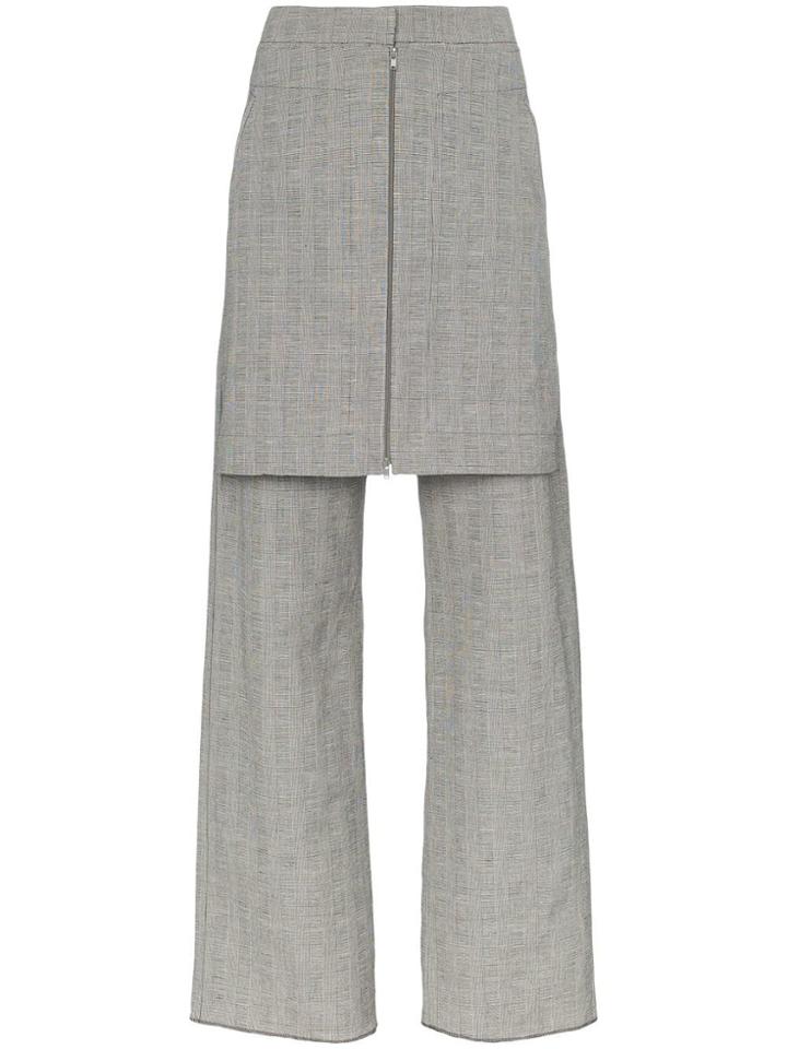 Delada Layered Skirt Trousers - Grey