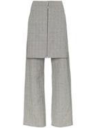 Delada Layered Skirt Trousers - Grey